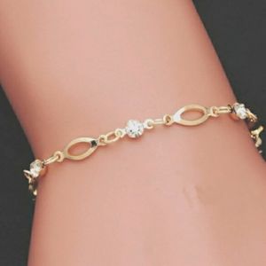 NEW Gold Bracelet with Rhinestones